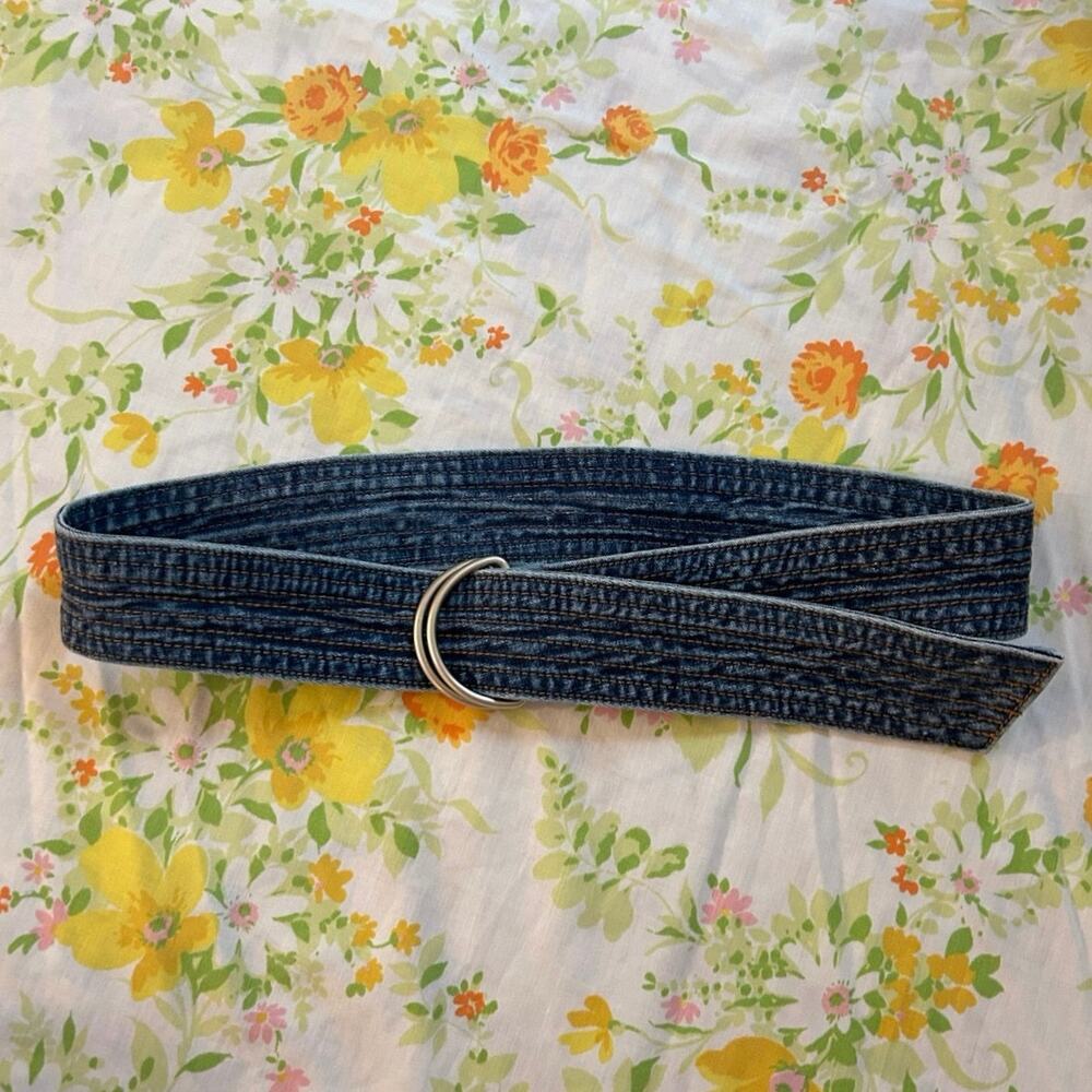One Size Adjustable D Ring Denim Belt